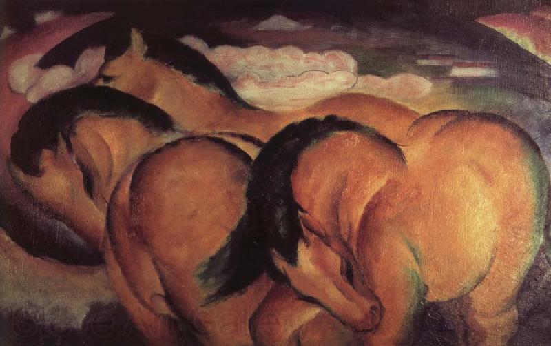 Franz Marc The small yellow horses Norge oil painting art